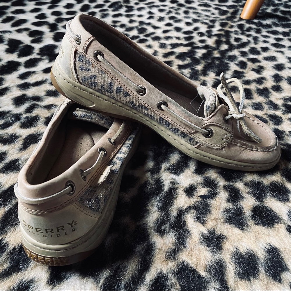 Sperry Topsider cheetah print shoes